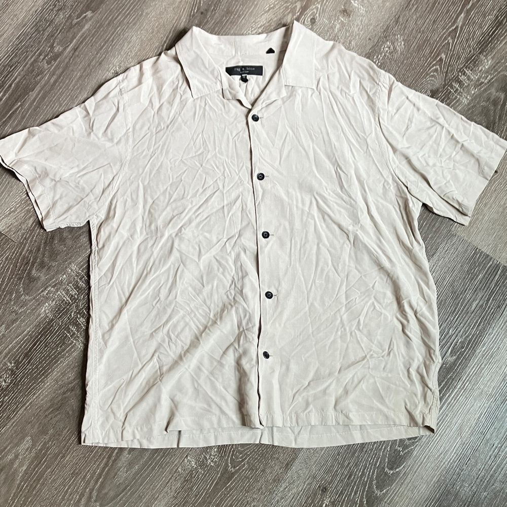 Rag & Bone Avery Solid Camp Shirt. - image 8